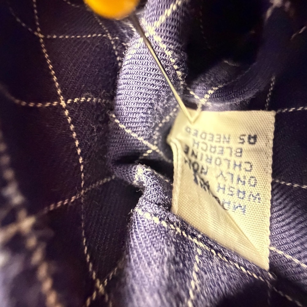 Ralph Lauren Golf Shirt Mens XL Blue White Grid Tilden Cotton Short Sleeve Good - Picture 10 of 11